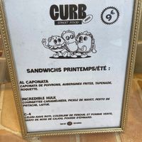 Spring/summer menu - they will change it each season to use only seasonal products! at CURB STREET FOOD in Paris