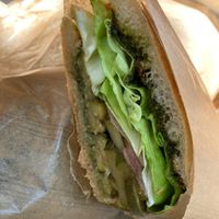 Incredible Hulk sandwich at CURB STREET FOOD in Paris