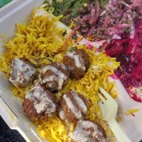Falafel plate at Falafelove in Eureka