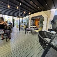 Nice outdoor seating   at Bitter in Tirana