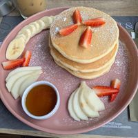 Vegan pancakes at Bitter in Tirana
