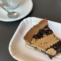 vegan raspberry crostata  at Cafè Cavour in Bologna