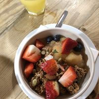 Vegan porridge  at Le Pain Quotidien in Liege