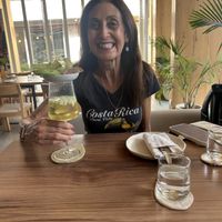 A sangria serves with snacks on top!  at Canvas V in New Delhi