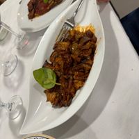 Sweet and savory eggplant! Yum! at Ristorante La Forgia Maurizio - 9852 Vulcano Home Restaurant in Vulcano