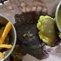 That's a puddle of oil  at Pinogüino Gastronomía Sustentable in San Andres Cholula