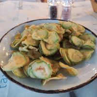 Fried zucchini (without Tzatziki) at Kochyli in Nea Plaghia