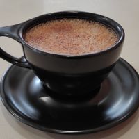 Dirty chai with pea milk at Margo's Amsterdam Bellamy - Oud-West in Amsterdam