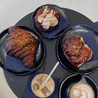 Almond croissant, apple cinnamon Danish, cardamom bun  at Margo's Amsterdam Bellamy - Oud-West in Amsterdam