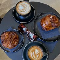 Layered brioche, tahini bun  at Margo's Amsterdam Bellamy - Oud-West in Amsterdam