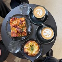 Coffee & Focaccia & Danish Palestinian  at Margo's Amsterdam Bellamy - Oud-West in Amsterdam