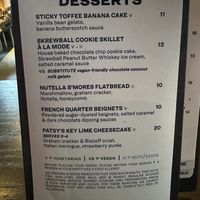 Dessert menu  at Puttshack in Addison