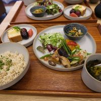 Japanese-style vegan breakfast at Hotel Mazarium in Morioka