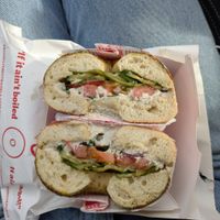 Vegan bagel at Brooklyn Boy Bagels in Marrickville