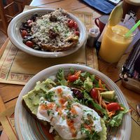 Greek omelette and avocado plus!  at Tranquilo in Santorini