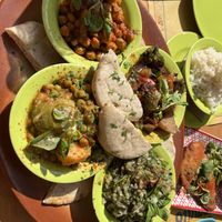 vegan greek plate (for two)  at Tranquilo in Santorini