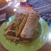 Cesear wrap is the best ive ever had at Tranquilo in Santorini