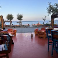 seating in the main part  at Tranquilo in Santorini