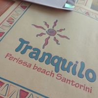 Logo at Tranquilo in Santorini