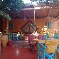 Seating area at Tranquilo in Santorini