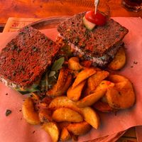 Chickpea sandwich  at Tranquilo in Santorini
