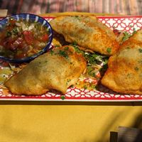 Empanadas at Tranquilo in Santorini