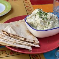 Garlic cashew dip at Tranquilo in Santorini