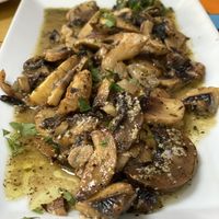 Fried mushrooms at Tranquilo in Santorini