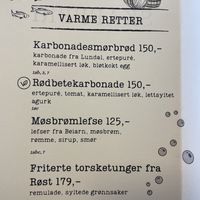 Vegan option on menu  at Jektefartsmuseet in Bodo