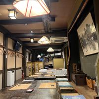A view of the restaurant from the lobby    at Ryozanpaku in Nara