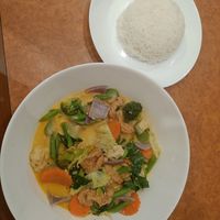 Thai green curry with chycken at Ubuntu Eat in Phuket