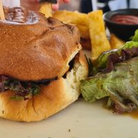 Vegan.burger at Kalomirakis Tavern in Crete