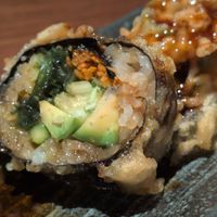 Green power tempura roll close up at Kawachi Sushi & Bar in Leesburg