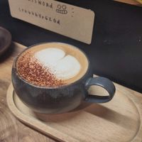 Mocha presented beautifully at Puck & Pollen in Sheffield