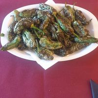 Pimientos de Padrón at O Alprende in Pontevedra