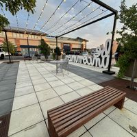 Lots of fun outdoor space right out front   at Nautical Bowls in Geneva