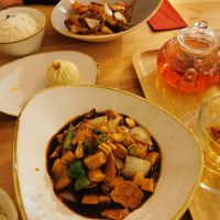 19 Gong Bao Ji Ding and a beef dish at Kamala Vegan in Berlin