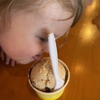 Peanut butter with chocolate   at Big Dipper Homemade Ice Cream in Wasilla