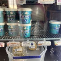 Vegan flavors in pints to go  at Big Dipper Homemade Ice Cream in Wasilla