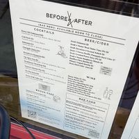 Evening menu  at Before & After in Leadville