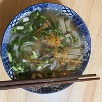 Pho was nice   at Hem Vegan in Hanoi