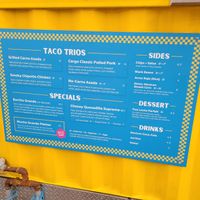 Menu at Cargo Cantina in North Kansas City