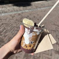 My bowl (somewhere between 10-11 euros)  at Oakberry Açai Utrecht Centrum in Utrecht