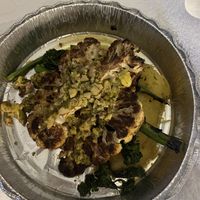 Cauliflower steak with broccolini and spaghetti squashh  at Wheat Penny Oven and Bar in Dayton