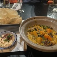 Pumpkin tagine, pappadums, houmous   at Bistro op 3 in Medemblik