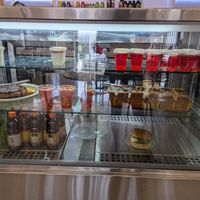 Fridge sweets - cakes not vegan at Restaurante Vegetariano in San Cristobal