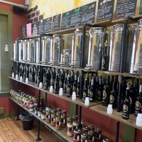 Some of the olive oils to sample in the shop next door  at The Naked Olive in Berkeley Springs