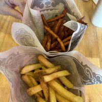 Regular and sweet potato fries   at Konga Burger - San Francisco in Chihuahua