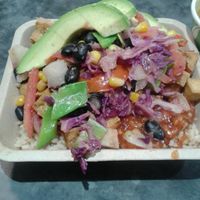bbq tofu bowl -delish! at Green Tomato Grill in Orange