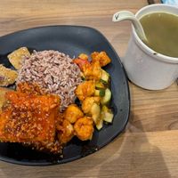 3 dishes + Watercress Soup = RM15  at Vegelicious Jr. Taman Maluri in Kuala Lumpur